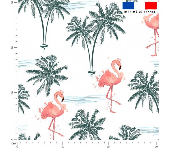 Tissu Flamant Rose Tissus Print