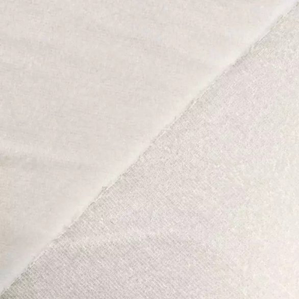 Tissu micro éponge bambou uni blanc