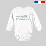 HONEY LONG SLEEVE BODY S/9 MONTHS WHITE