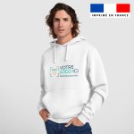 URBAN HOODED SWEATSHIRT S/XS WHITE