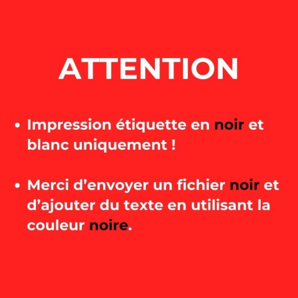 Etiquette personnalisé