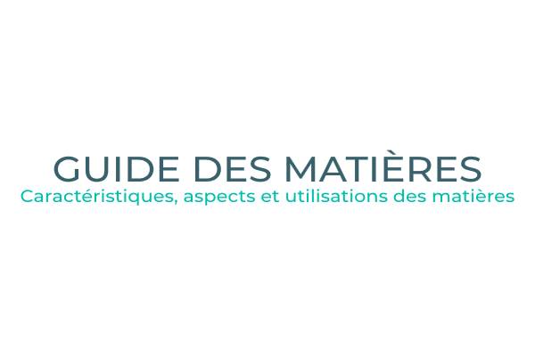 Guide des matières